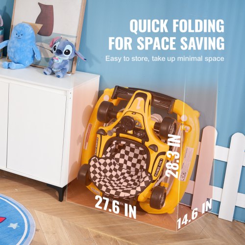 4in1 Baby Walker Foldable Baby Activity Center on Wheels Adjustable