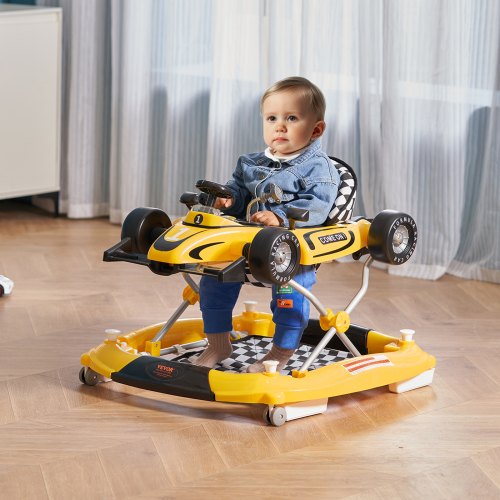 4in1 Baby Walker Foldable Baby Activity Center on Wheels Adjustable