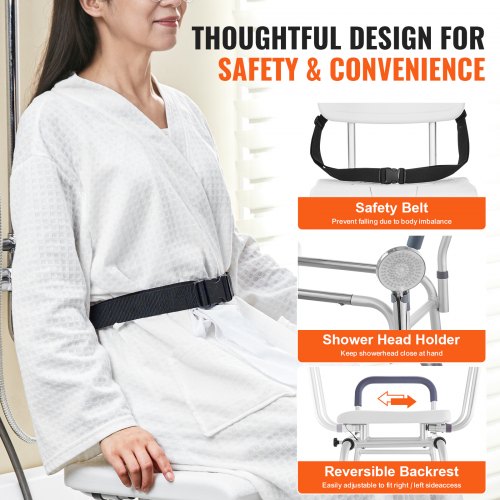 Sliding Tub Transfer Bench Height Adjustable Bathtub Transfer Bench with CutOut