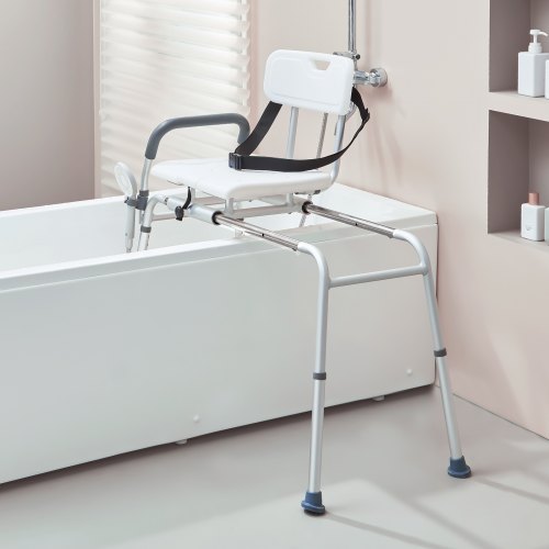 Sliding Tub Transfer Bench Height Adjustable Bathtub Transfer Bench with CutOut