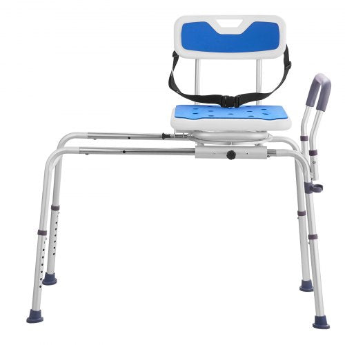 Sliding Tub Transfer Bench with 360 Degree Swivel Seat Height Adjustable