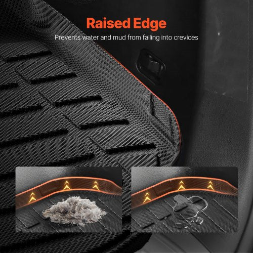 Cargo Mats Compatible with Hyundai Palisade 20202024 Custom Fit TPE Cargo