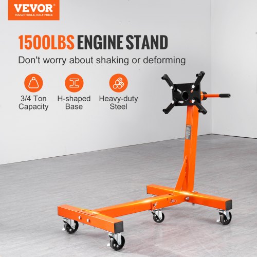 Engine Stand 1500 lbs 34 Ton Rotating Engine Motor Stand with 360 Degree