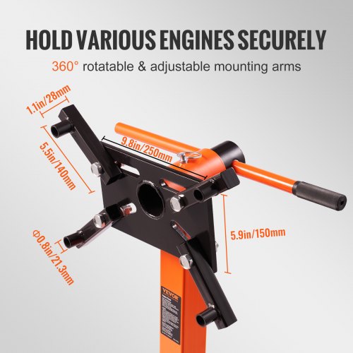 Engine Stand 1500 lbs 34 Ton Rotating Engine Motor Stand with 360 Degree