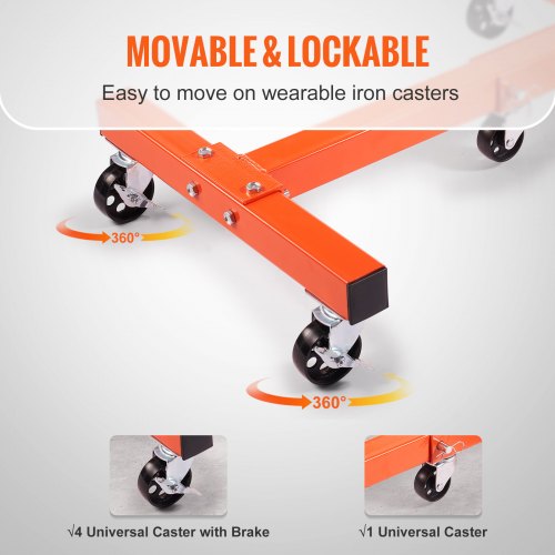 Engine Stand 1500 lbs 34 Ton Rotating Engine Motor Stand with 360 Degree