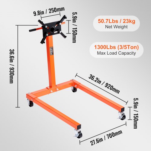Engine Stand 1300 lbs 35 Ton Rotating Engine Motor Stand with 360 Degree