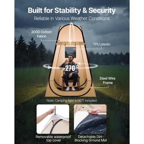 Pop up Sports Tent 47x47 in Clear Bubble Tent for 1 Person Waterproof