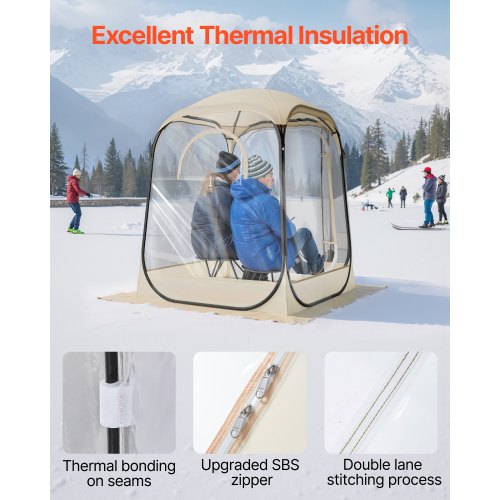 Pop up Sports Tent 50x50 in Clear Bubble Tent for 1 Person Waterproof