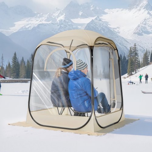 Pop up Sports Tent 50x50 in Clear Bubble Tent for 1 Person Waterproof