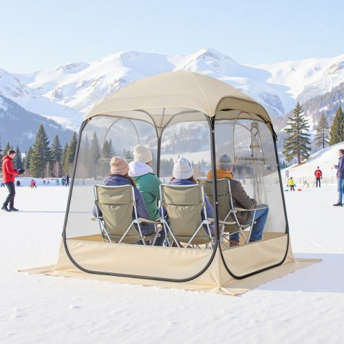 Pop up Sports Tent 63x63 in Clear Bubble Tent for 24 Persons Waterproof