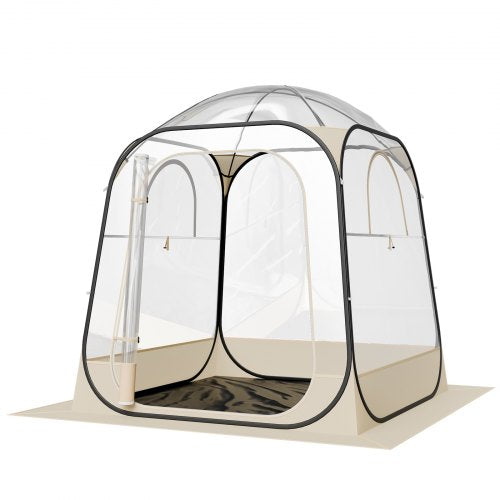 Pop up Sports Tent 63x63 in Clear Bubble Tent for 24 Persons Waterproof