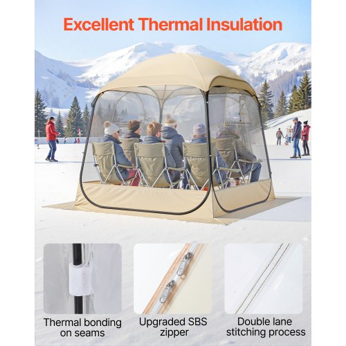 Pop up Sports Tent 72x72 in Clear Bubble Tent for 24 Persons Waterproof