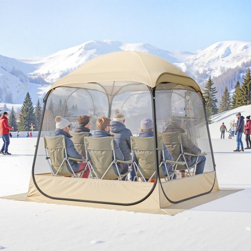 Pop up Sports Tent 72x72 in Clear Bubble Tent for 24 Persons Waterproof