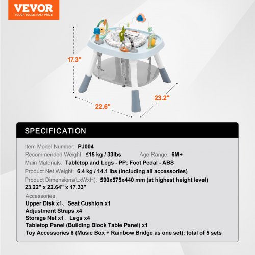 Baby Activity Center Interactive Play Center 360° Rotating Seat