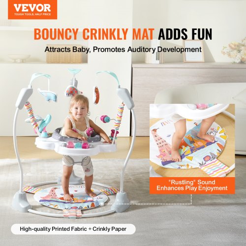 Baby Bouncer Baby Activity Center 360° Rotation Adjustable Height