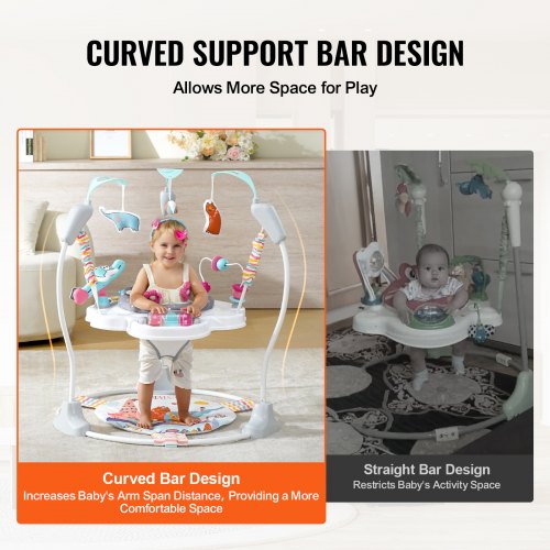 Baby Bouncer Baby Activity Center 360° Rotation Adjustable Height