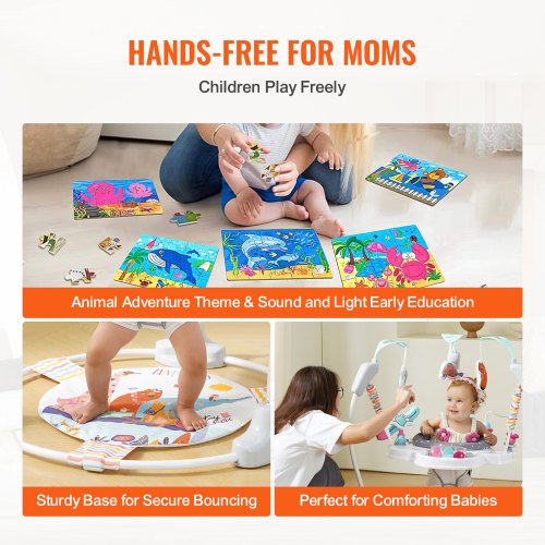 Baby Bouncer Baby Activity Center 360° Rotation Adjustable Height