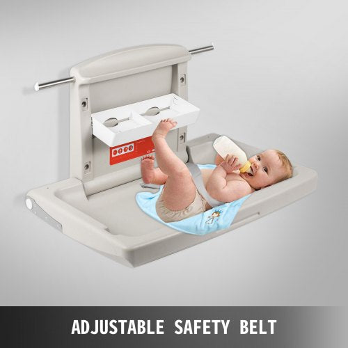 Horizontal Baby Changing Table Wallmounted Baby Diaper Changing Station