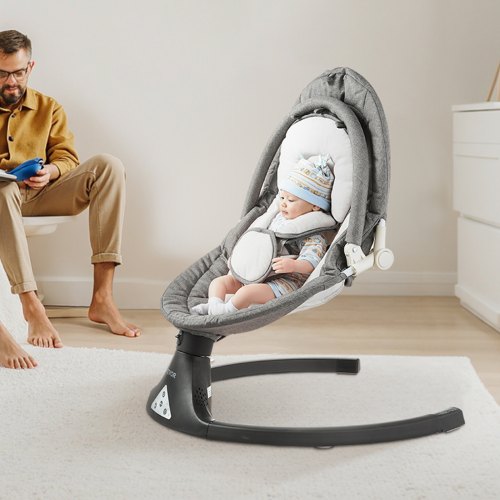 Baby Swing 5Speed Baby Rocker with 3 Seat Position Portable Infant Swing