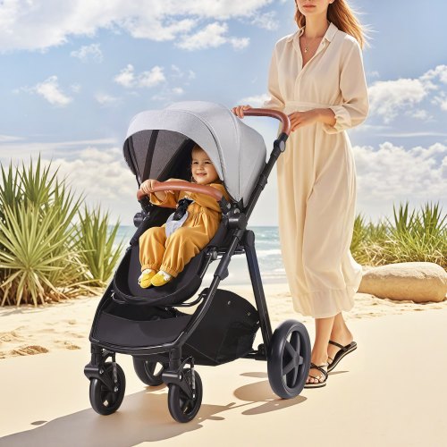 Travel System Stroller with Infant Bassinet 2in1 Baby Cradle Stroller