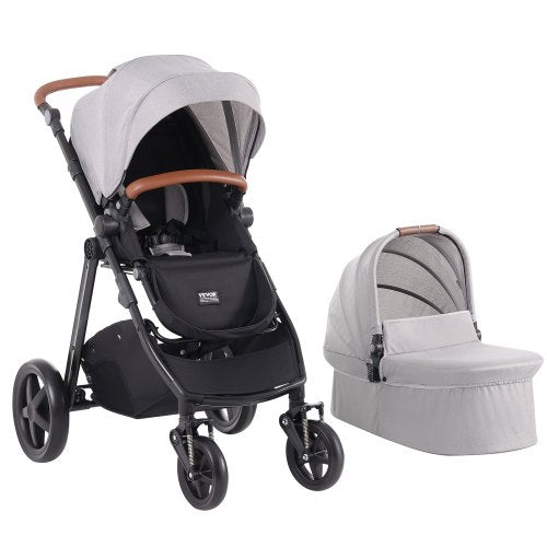 Travel System Stroller with Infant Bassinet 2in1 Baby Cradle Stroller