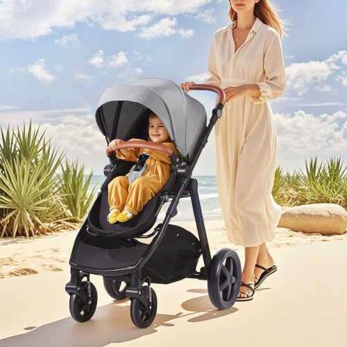Travel System Stroller with Infant Bassinet 2in1 Baby Cradle Stroller