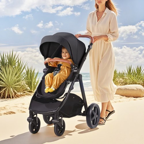 Travel System Stroller with Infant Bassinet 2in1 Baby Cradle Stroller