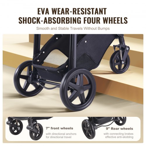 Travel System Stroller with Infant Bassinet 2in1 Baby Cradle Stroller