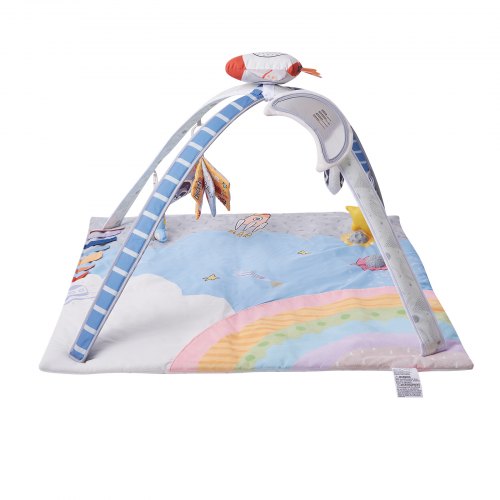 Baby Play Gym Mat Tummy Time Mat with 6 Sensory Toys Baby Activity Mat