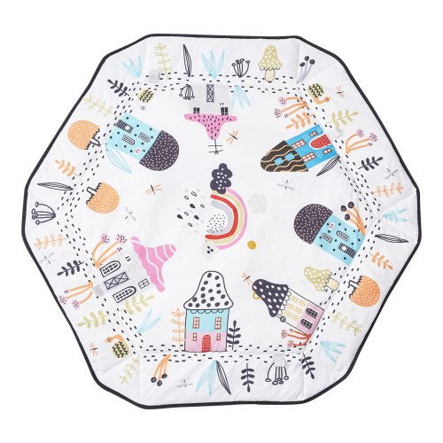 Baby Play Gym Mat Tummy Time Mat with 6 Detachable Sensory Toys 417 x