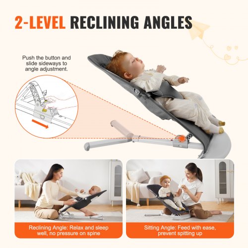 Baby Bouncer Folding Bouncer Seat for Babies 09 Months Newborn Bouncer