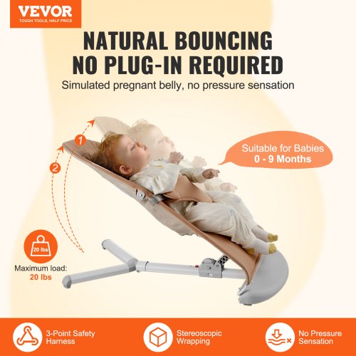 Baby Bouncer Folding Bouncer Seat for Babies 09 Months Newborn Bouncer