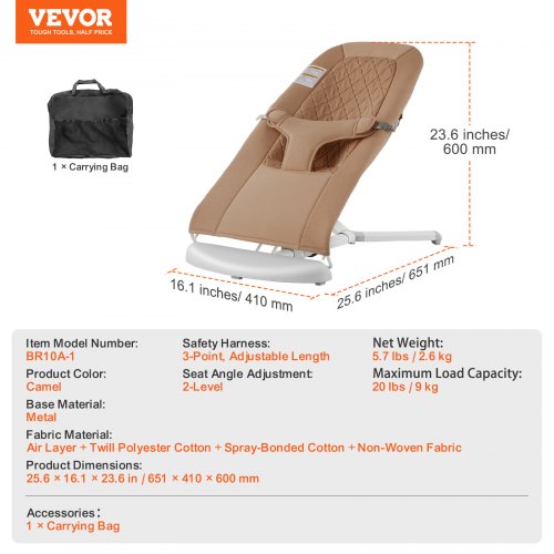 Baby Bouncer Folding Bouncer Seat for Babies 09 Months Newborn Bouncer