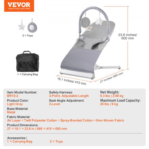 Baby Bouncer Folding Bouncer Seat for Babies 09 Months Newborn Bouncer