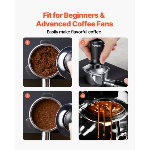 Espresso Tamper 51mm Spring Loaded Coffee Tamper 30 lbs Tamper Tool