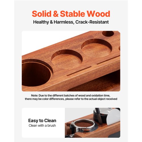 Espresso Tamping Station Sapele Wood 8in1 Multifunctional Tamping