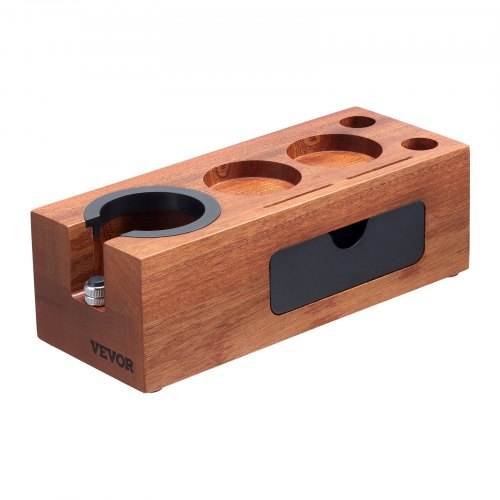Espresso Tamping Station Sapele Wood 8in1 Multifunctional Tamping