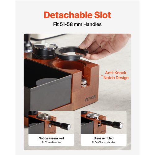 Espresso Tamping Station Sapele Wood 9in1 Multifunctional Tamping