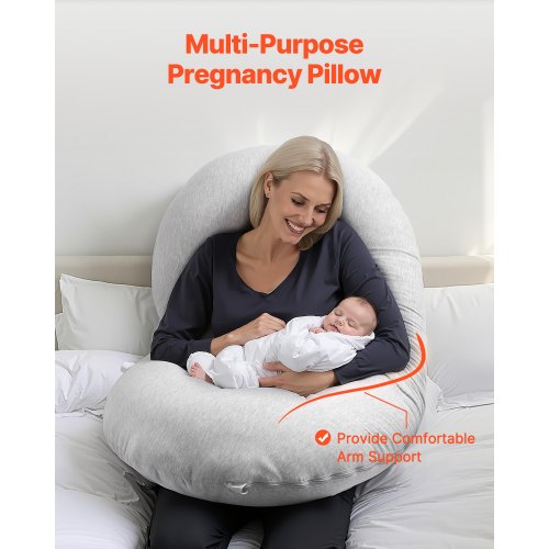 Pregnancy Pillow CShaped Full Body Maternity Pillow for Sleeping