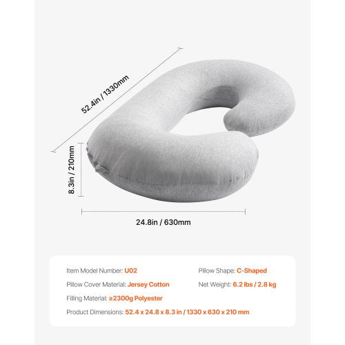 Pregnancy Pillow CShaped Full Body Maternity Pillow for Sleeping