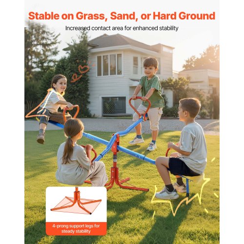 Kids Seesaw 110 lbs Load Capacity per Seat Sit and Spin Teeter Totter
