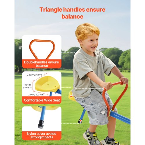 Kids Seesaw 110 lbs Load Capacity per Seat Sit and Spin Teeter Totter