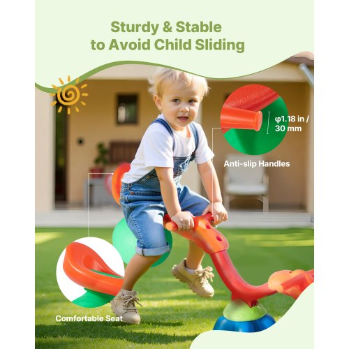 Kids Seesaw 55 lbs Load Capacity per Seat Sit and Spin Teeter Totter