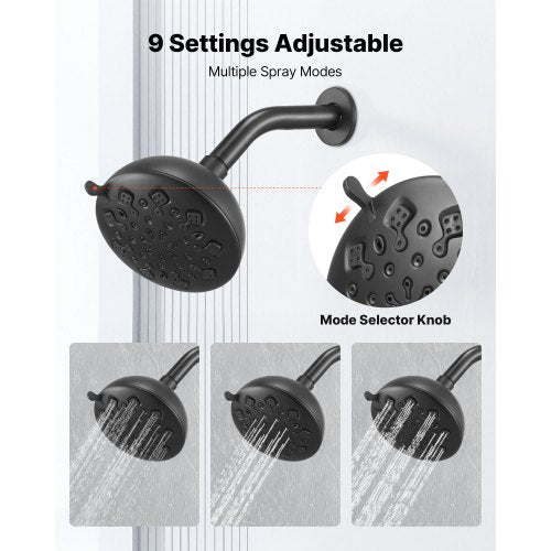 Tub and Shower Faucet Set Complete with 47Inch Rainfall Shower Head and Shower