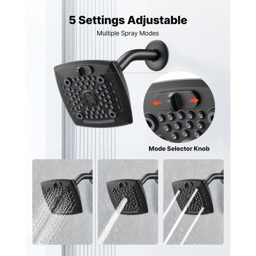 Tub and Shower Faucet Set Complete with 51Inch Rainfall Shower Head and Shower
