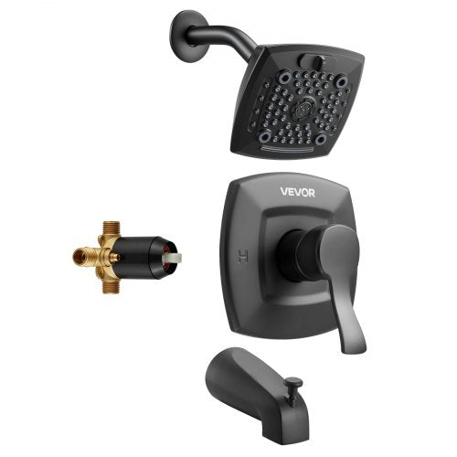 Tub and Shower Faucet Set Complete with 51Inch Rainfall Shower Head and Shower