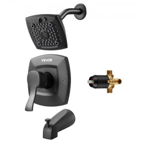 Tub and Shower Faucet Set Complete with 51Inch Rainfall Shower Head and Shower