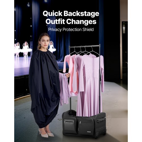 Dance Bag with Garment Rack 23 Inch Rolling Dance Duffel with Wheels USB