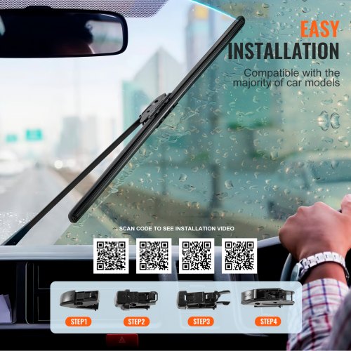 24 Rubber Wiper Blades 61 cm Universal Replacement Wind Shield Wiper Low