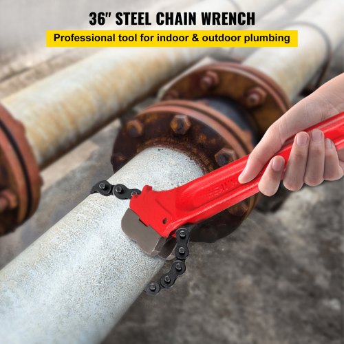 Chain Wrench Pipe 36inchHeavy Duty Oil Filter Chain Wrench Capacity 412